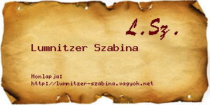 Lumnitzer Szabina névjegykártya